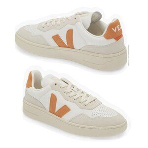 Veja V-12 Leather Extra White Pumpkin Men Sneakers Size 48 US13